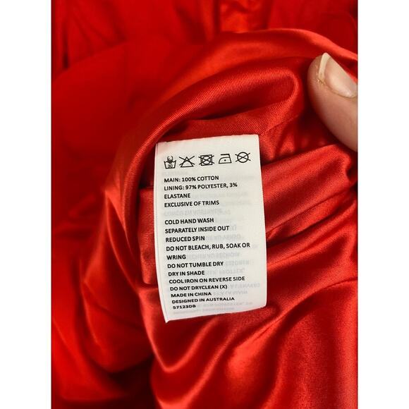 Bardot The amie Dress in flame orange  US size 6 - Picture 3 of 7